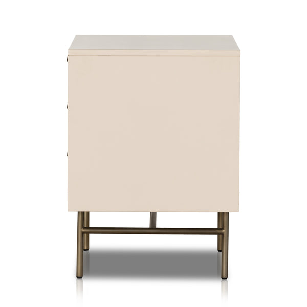 Luella Large Nightstand In Matte Alabaster
