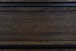 Seoul Tallboy Dark Walnut and Industrial Steel Chest of Drawers