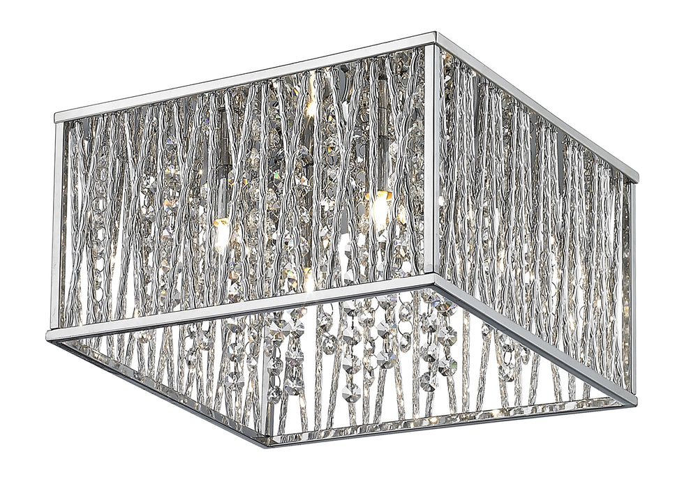 Terra 4 Light Flush Mount in Chrome Finish