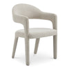 Martens Beige Dining Chair with Barrel Back