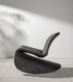 Portia Outdoor Rocking Chair In Coal
