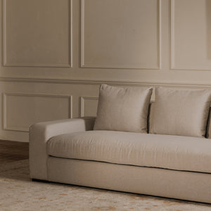 Moe's Thomas Grey Sofa with Feather Blend