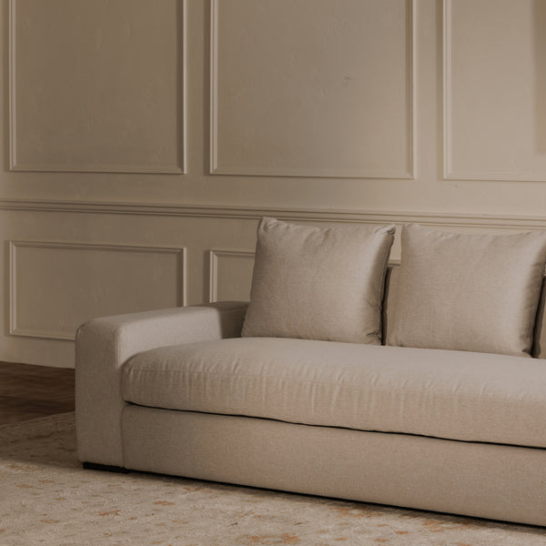 Moe's Thomas Grey Sofa with Feather Blend