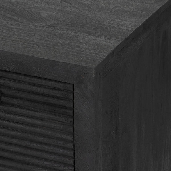 Lorne Media Console In Dark Reeded Totem