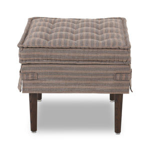 Cole Small Ottoman In Rodin Bark And Terra Brown Ash