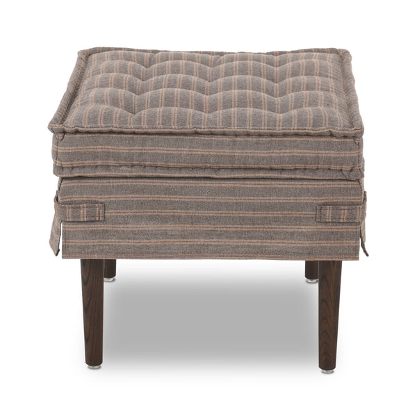 Cole Small Ottoman In Rodin Bark And Terra Brown Ash