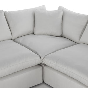 Stevie 5Pc Laf Sectional Sofa In Ivory