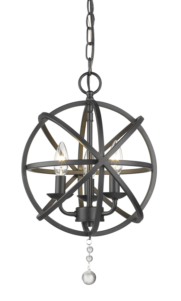 Tull 3 Light Chandelier in Matte Black Finish