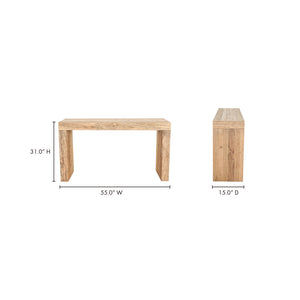 Evander Console Table in Natural Reclaimed Oak