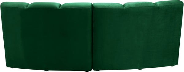 Lynda 2pc. Modular Sectional In Green Velvet