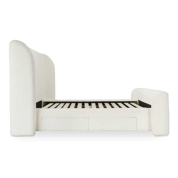 Sophia King Storage Bed in Cream with Drawers