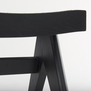 Arvin 21.7L x 17.7W x 18.1H Black Wooden Stool