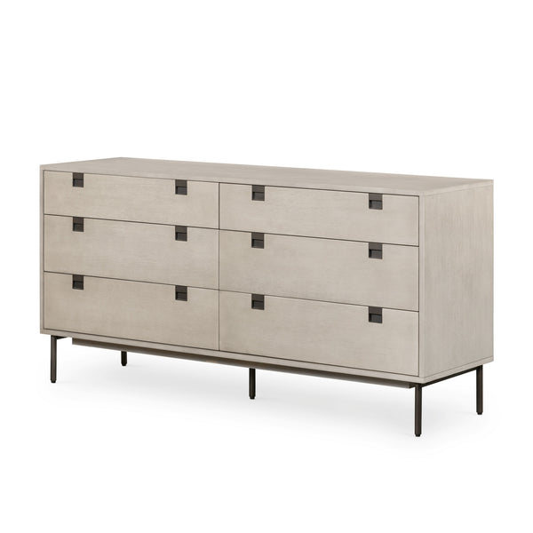 Carly 6 Drawer Dresser In Grey Wash