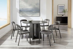 Luna 48” Round Table, Caviar