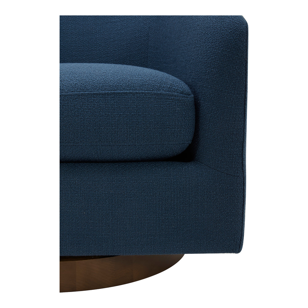 Moe's Oscy Swivel Chair Dark Atlantic Blue