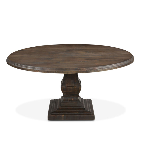 Nimes 60" Round Dining Table, Weathered Mango