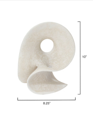 Amorphous Resin Decorative Table Object, White