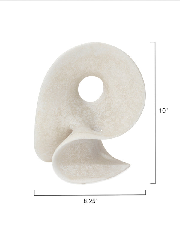 Amorphous Resin Decorative Table Object, White
