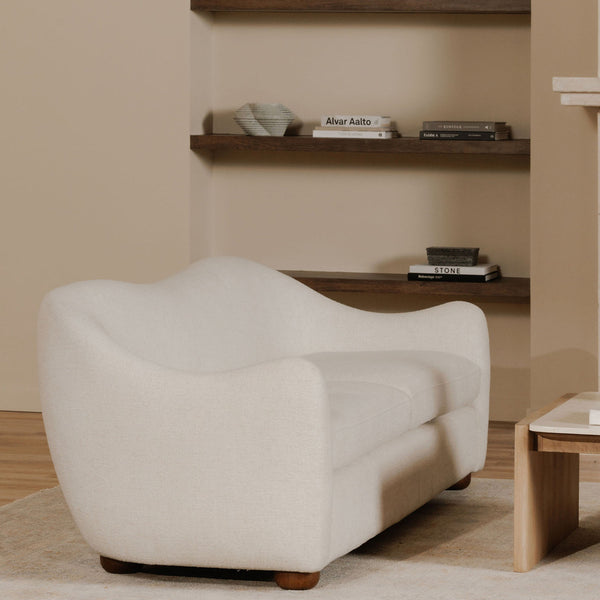 Moe's Bria Sofa in Oatmeal with Rubberwood Feet