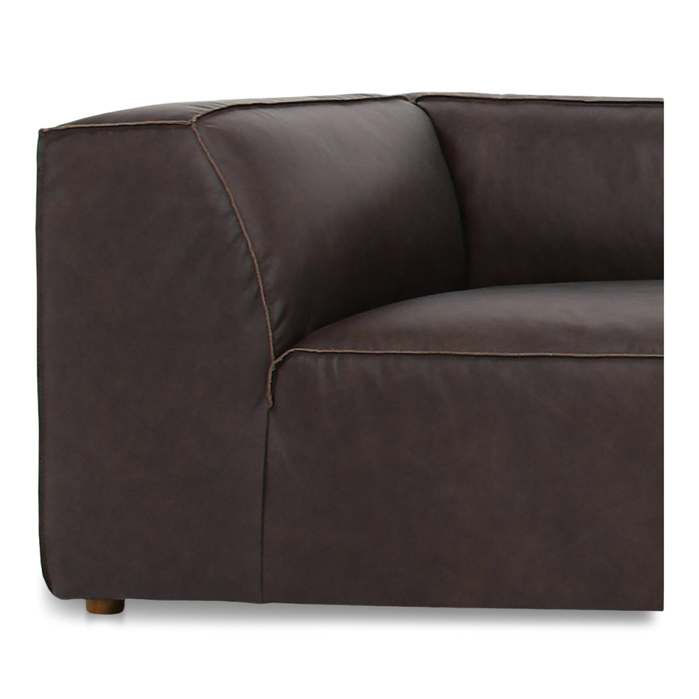 Moe's Form Modular Sectional in Espresso Brown Leather