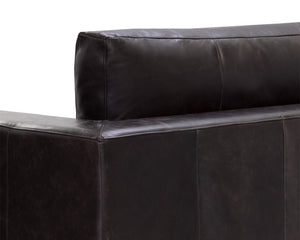 ANAKIN SOFA - LIGHT OAK - TUSCANY WARM BLACK LEATHER