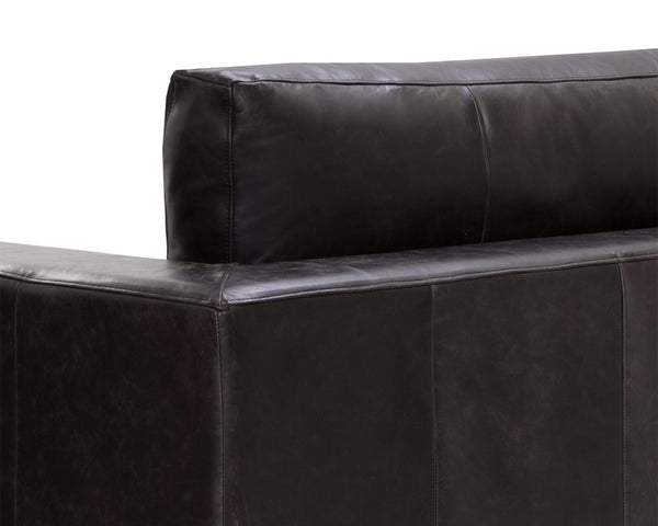 ANAKIN SOFA - LIGHT OAK - TUSCANY WARM BLACK LEATHER
