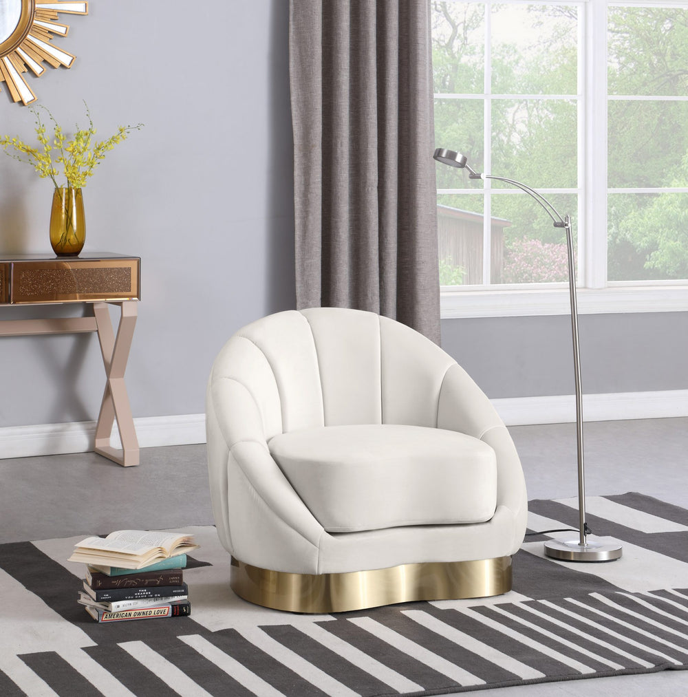 Jesse Chair In Cream Velvet