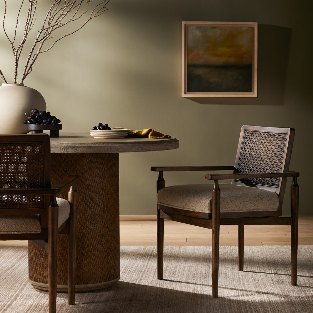 Xavier Dining Armchair In Hasselt Taupe