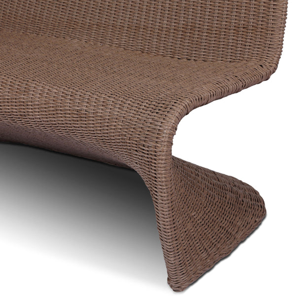 Portia Outdoor Dining Bench - Tanned Weave