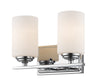 Bordeaux 2 Light Vanity  in Chrome Finish
