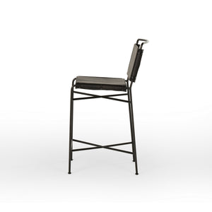 Wharton Counter Stool to Distressed Black