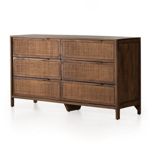 Sydney 6 Drawer Dresser In Brown Wash