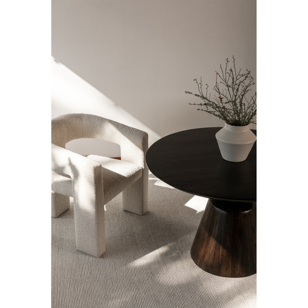 Moe's Elo Sculptural White Armchair