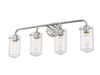 Delaney 4 Light Vanity in Brushed Nickel Finish