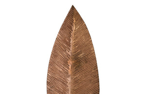 Carved Leaf on Stand, Copper Leaf, Large