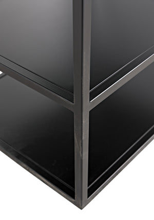 Downtown A Industrial Steel Bookcase in Matte Black