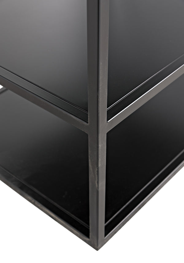 Downtown A Industrial Steel Bookcase in Matte Black