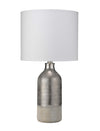 Varnish Ceramic Table Lamp, Silver