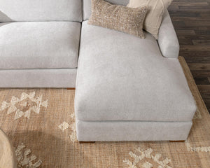Coburn Right Chaise Sofa in Elite-Gray Upholstery