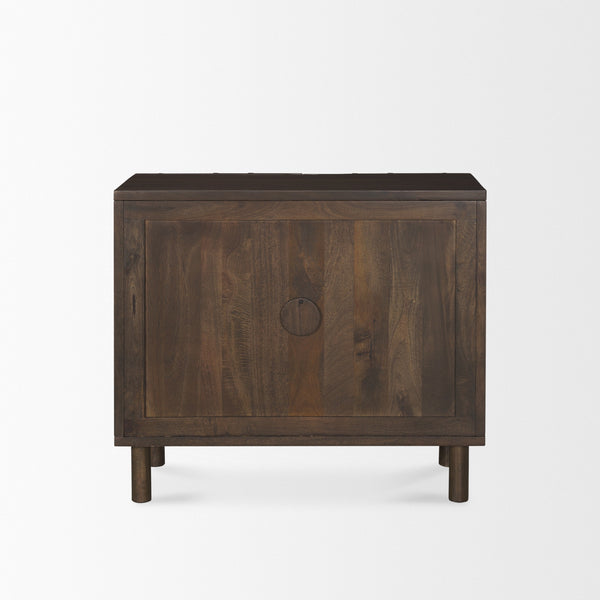 Heera Dark Brown Diamond Motif w/ Shelf Accent Cabinet