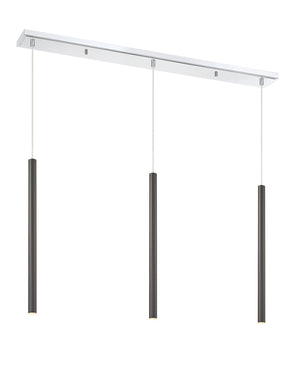 Forest 3 Light Island/Billiard in Chrome Finish