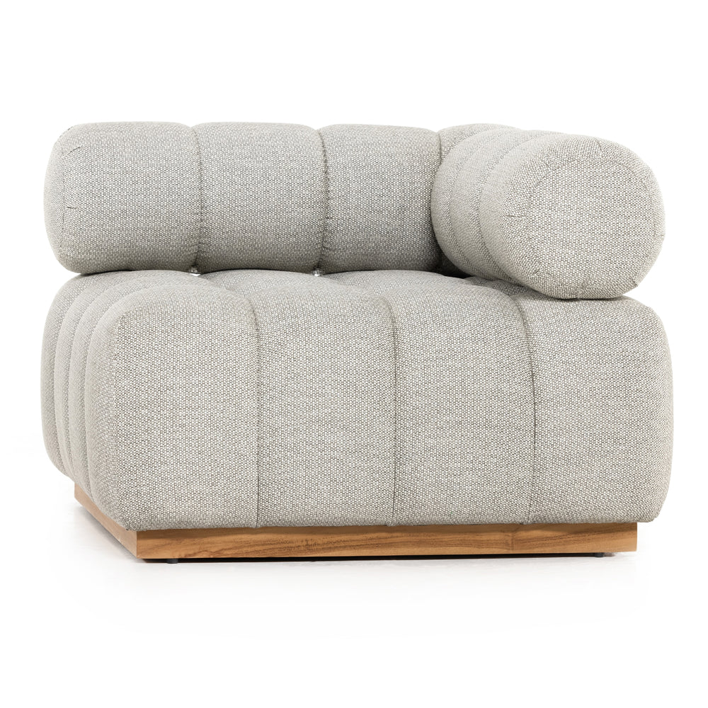 Roma Outdoor Sectional In Corner Pc In Ash