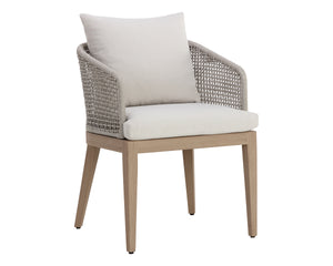 CAPRI DINING ARMCHAIR - DRIFT BROWN - PALAZZO CREAM