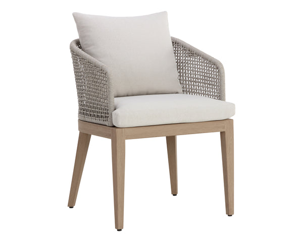 CAPRI DINING ARMCHAIR - DRIFT BROWN - PALAZZO CREAM