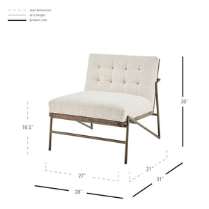 Marlow Fabric Accent Chair In Cardiff Cream
