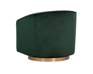 Hazel Swivel Chair - Deep Green Sky