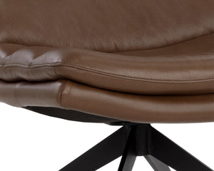 KELLER SWIVEL LOUNGE CHAIR - MISSOURI MAHOGANY LEATHER
