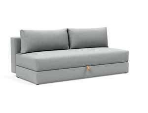 OSVALD FULL SOFABED in MELANGE GREY FABRIC WITH Black steel LEGS 538