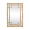 GREEK KEY DESIGN MIRROR IN WRAPPED NATURAL RATTAN