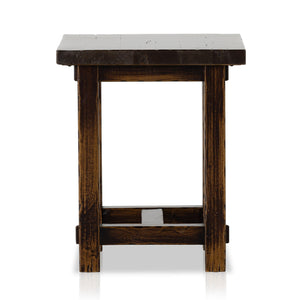 Rinda End Table - Distressed Walnut
